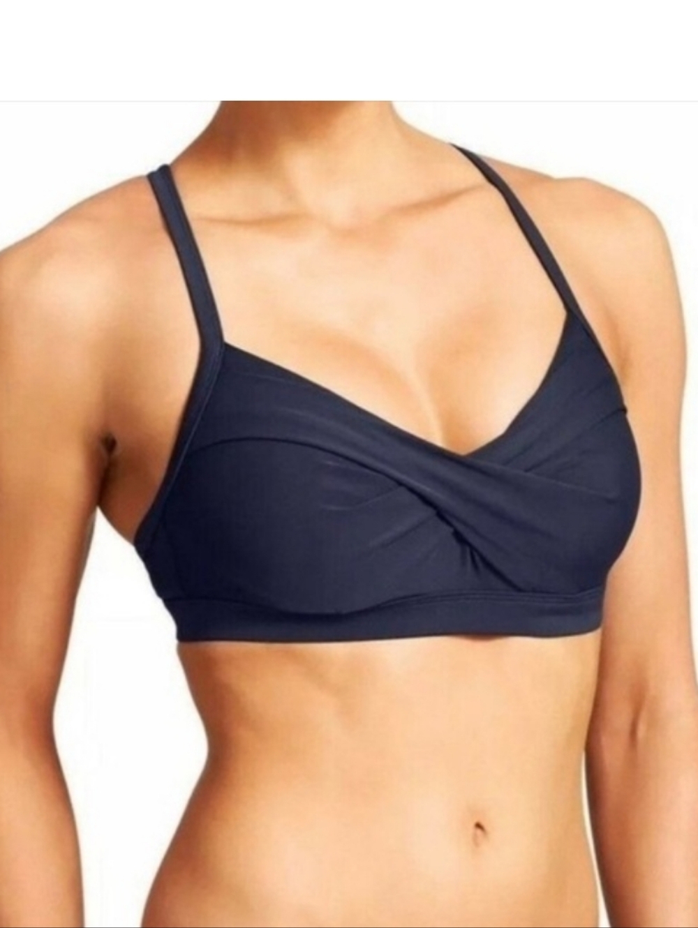 NWT Athleta Midnight Navy Twist Bikini Top 34 B/C